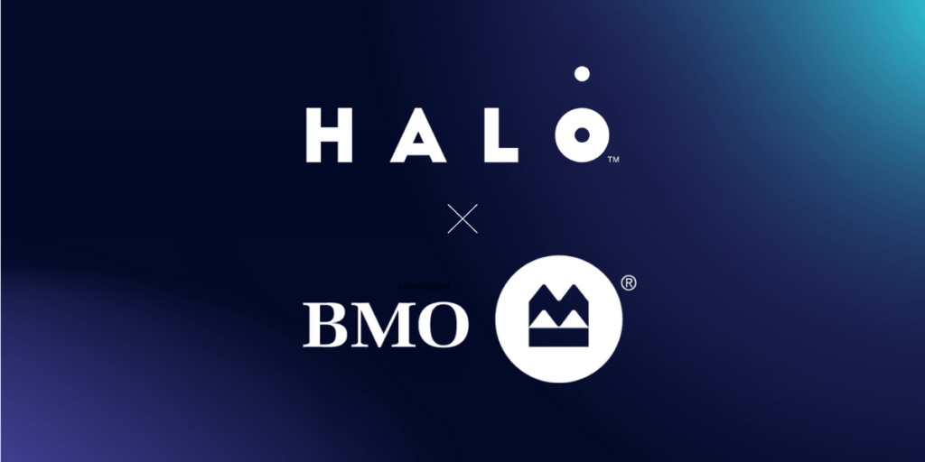 Banner promoting the partnership of BMO and Halo Investing to provide advisors with Structured Notes Platform