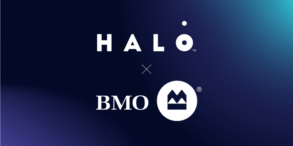 Banner promoting the partnership of BMO and Halo Investing to provide advisors with Structured Notes Platform